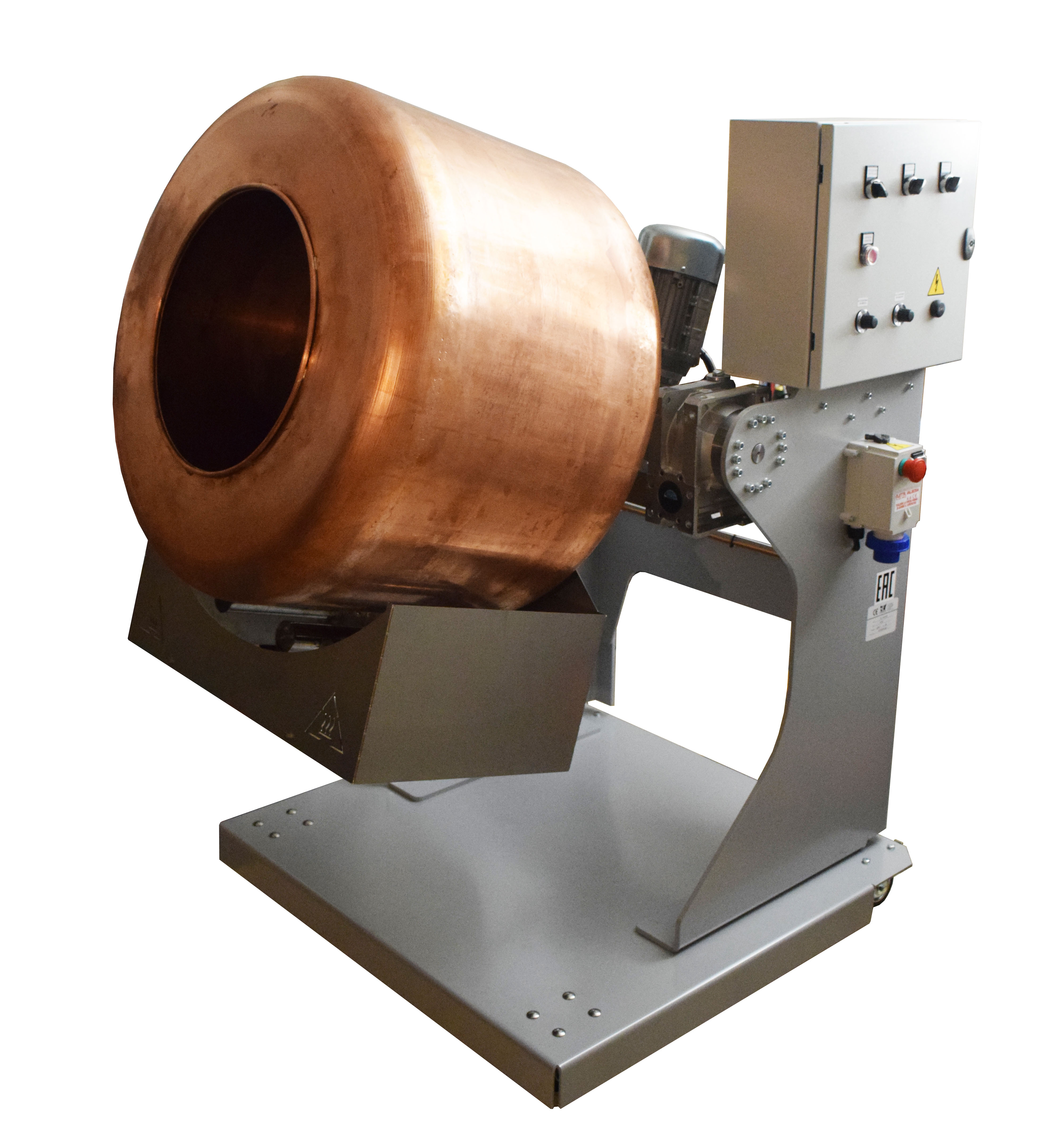 Turbine à pralines industrielle ITARUS IR_PRA75, cuve en cuivre 75 cm, structure renforcée, 42-45 kg/h